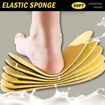 3 Pairs 3D Sponge Shoe Insoles for Men and Women, Replacement Insoles for Work Boots Running Shoes, Cushion Shock Absorbing for Foot Pain Relief, Comfort Breathable Inner Soles